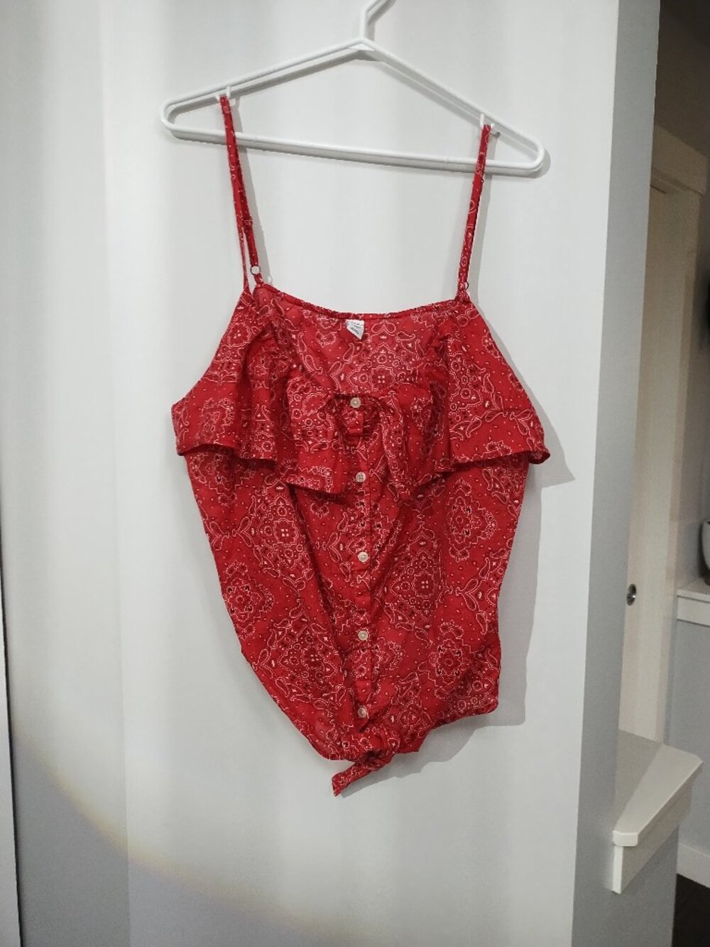 Old Navy 100% cotton tie up button down XXL tank